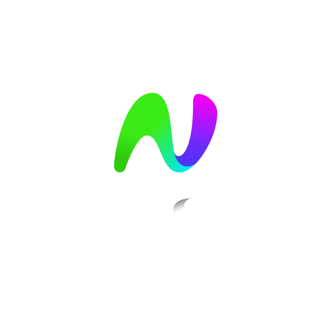 Noice logo with spectrum mark and light logo text